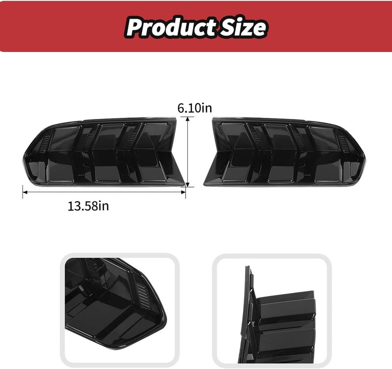 JeCar Smoked Tail Light Cover Trim Guards for 2024+ Ford Mustang - Image 5